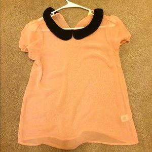 Sheer pink blouse